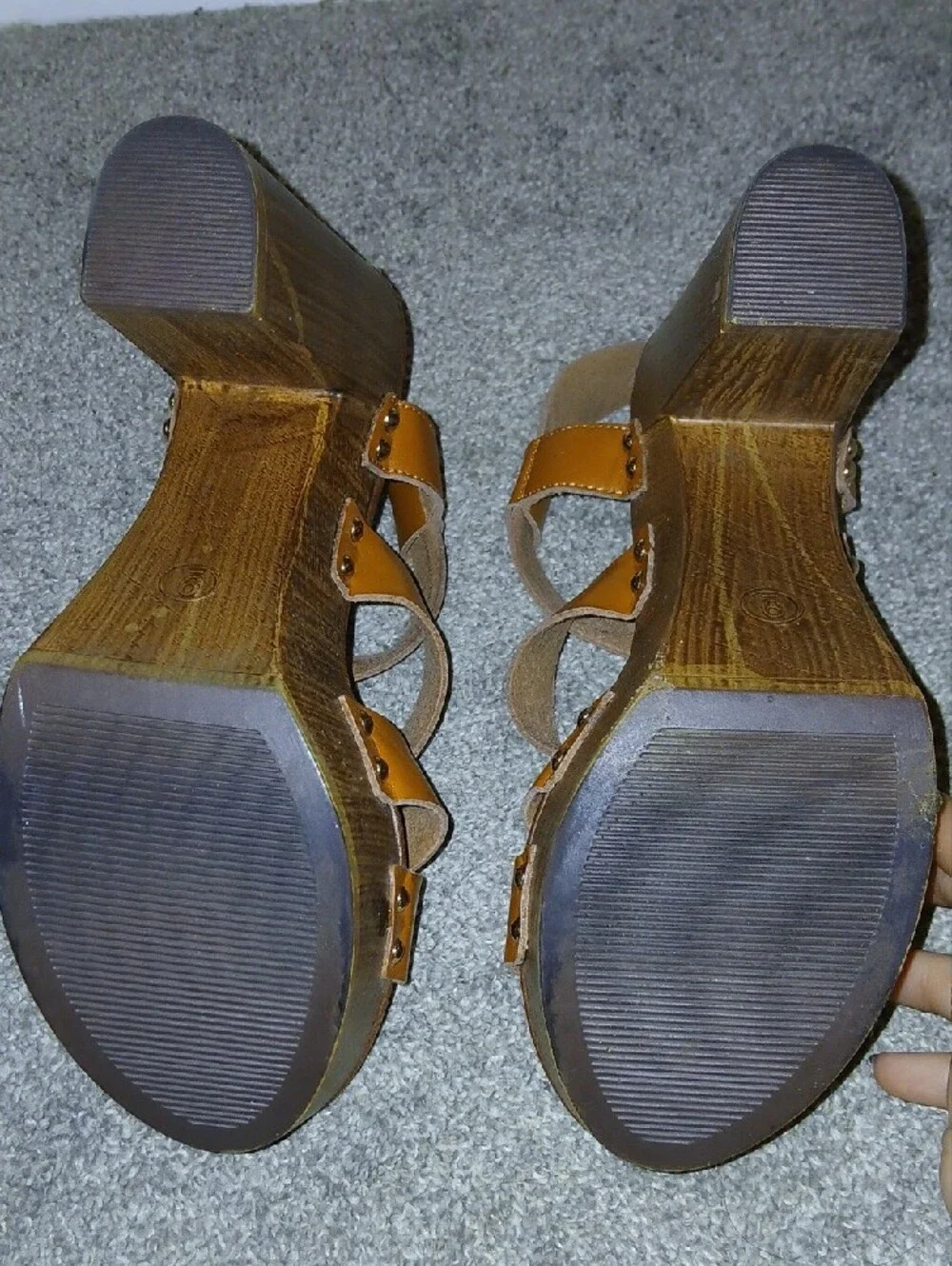 Mossimo Supply Co. Brown Strappy Platform Heels